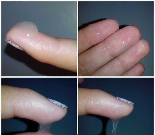 Precum eines Mannes während der Erregung